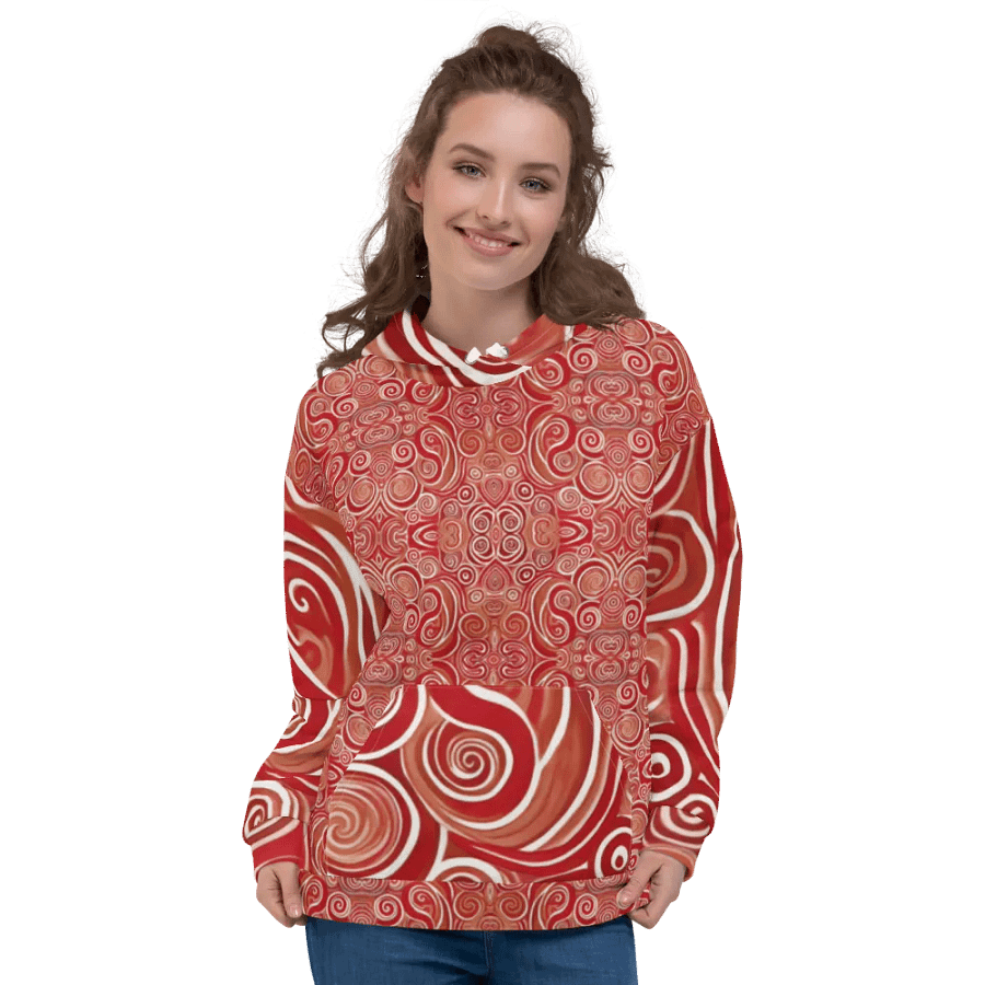 Funky Cherry Swirls Liquid Tie-Dye Hoodie product image (8)