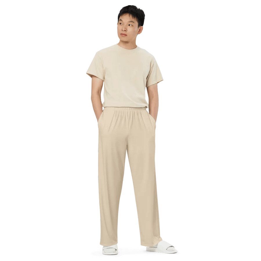 Beige Bliss Unisex Wide-Leg Pants product image (6)