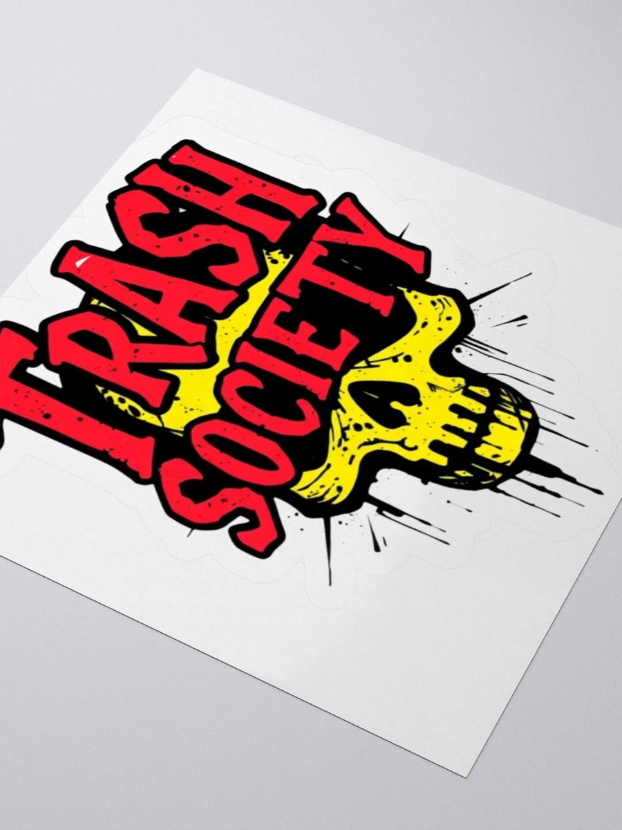 TRASH SOCIETY YELLOW SKULL STICKER product image (7)