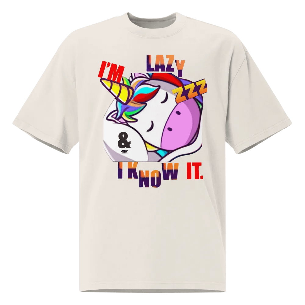 I'm Lazy And I Know It Tee - Over-sized Fit product image (2)
