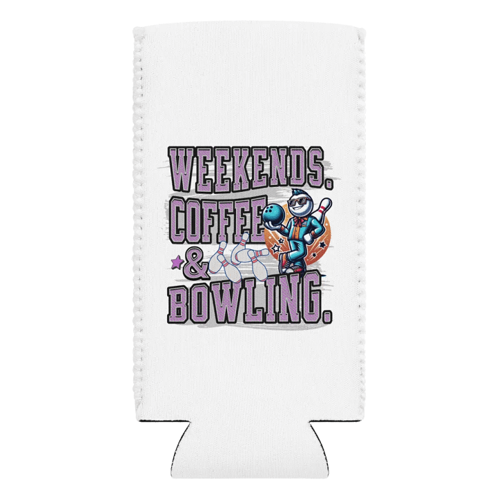 Weekends Coffee And Bowling Vibes Can Cooler product image (2)