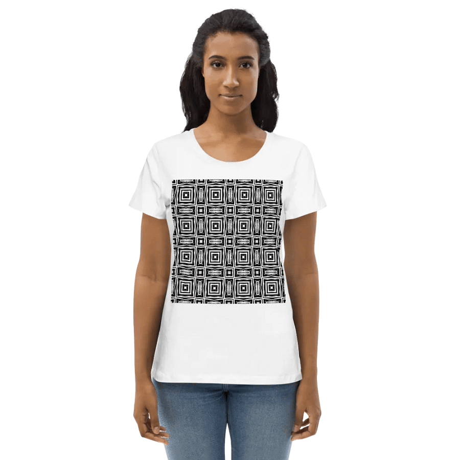 Abstract Monochrome Repeating Pattern Women's T Shirt product image (4)
