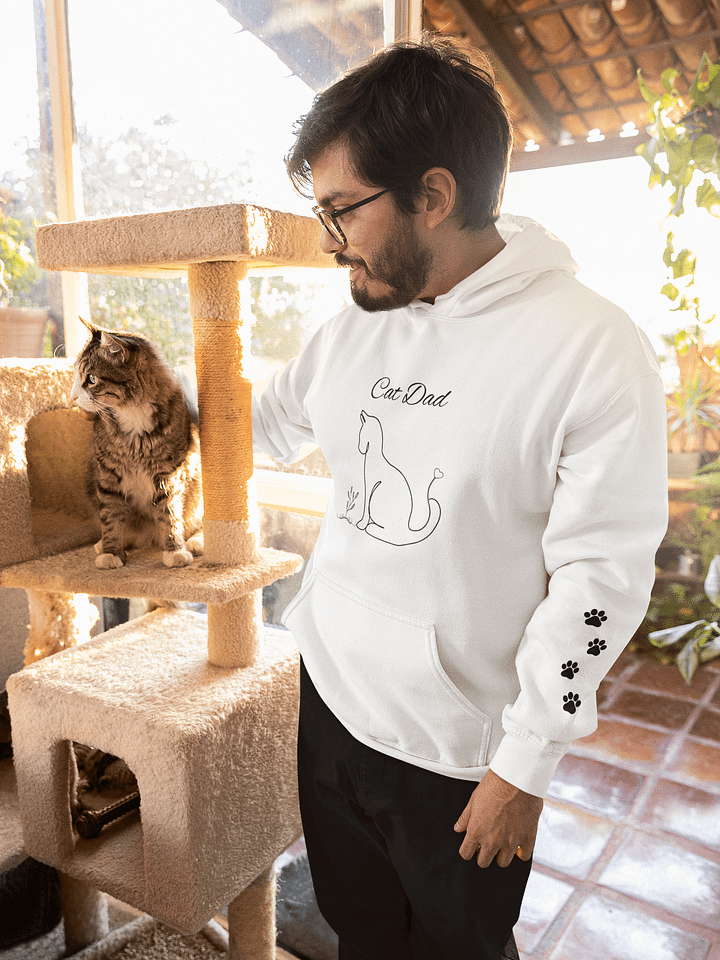Cat Dad Line Art Unisex Hoodie product image (1)