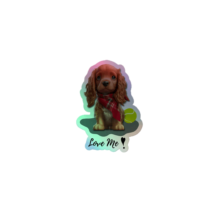 Bandana Pup Holographic Sticker Sheet product image (1)