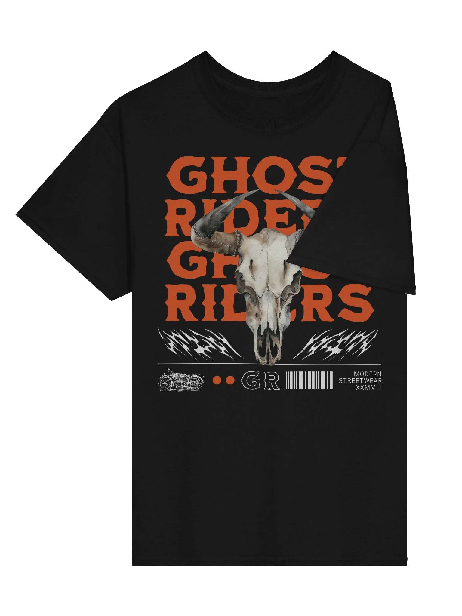 Unique Ghost Riders Horn Skull T-Shirt for Motorcycle Wear product image (21)