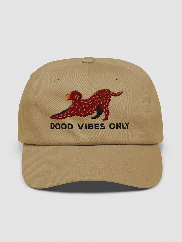 Dood Vibes Only Classic Dad Hat(Embroidered) of a Labradoodle(Chocolate) product image (17)