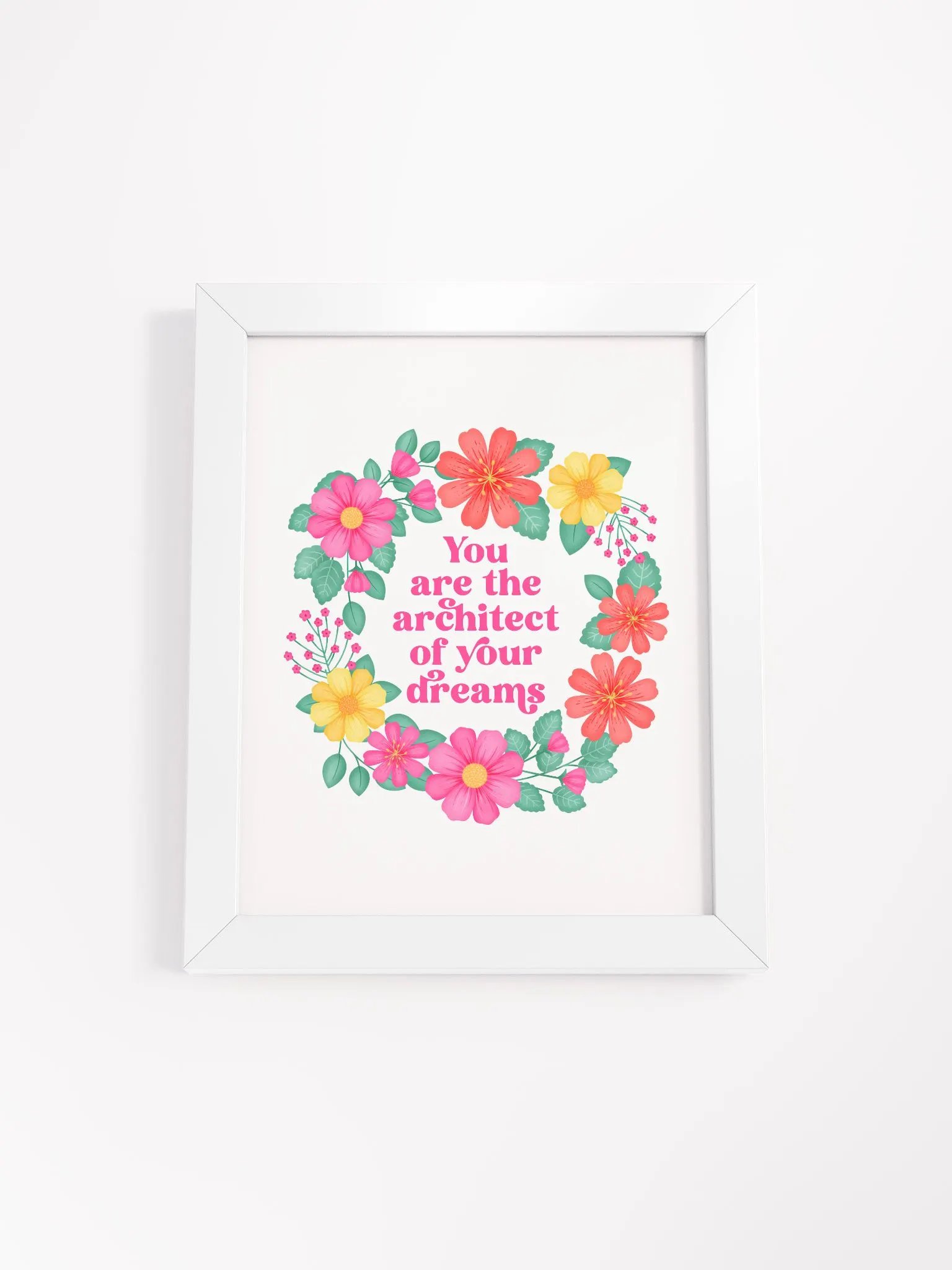 You are the architect of your dreams - Motivational Wall Art White product image (4)