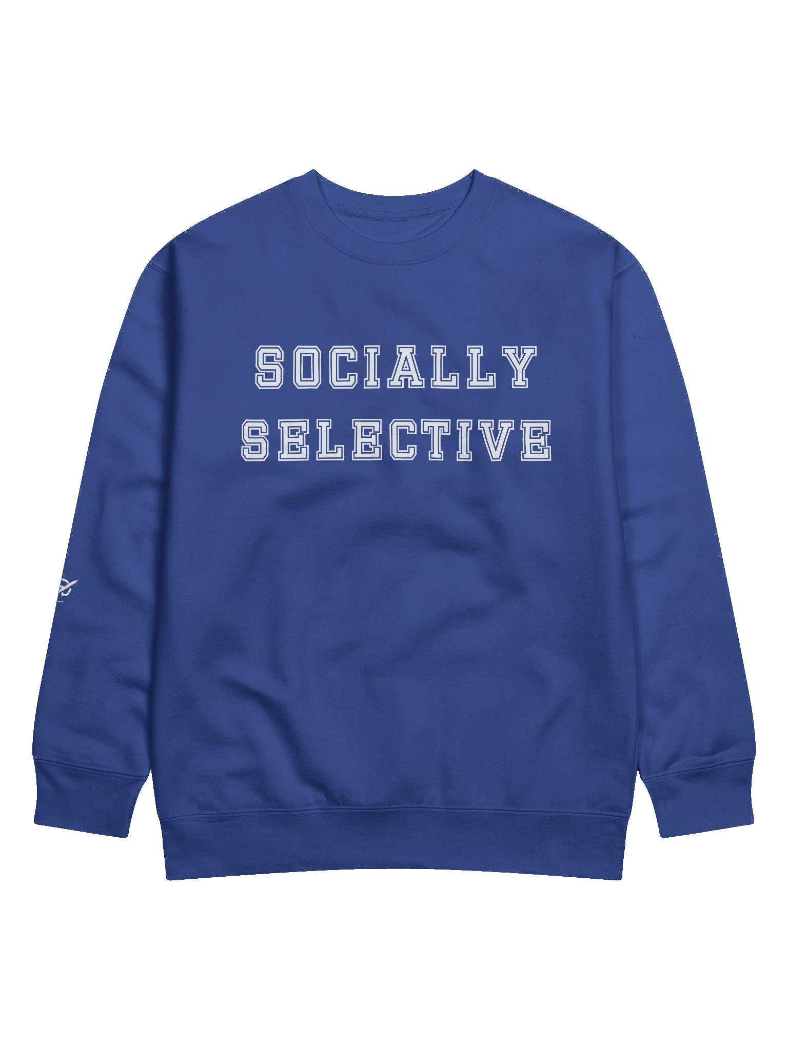 Socially Selective Crew Neck Sweatshirt - White Letter product image (1)