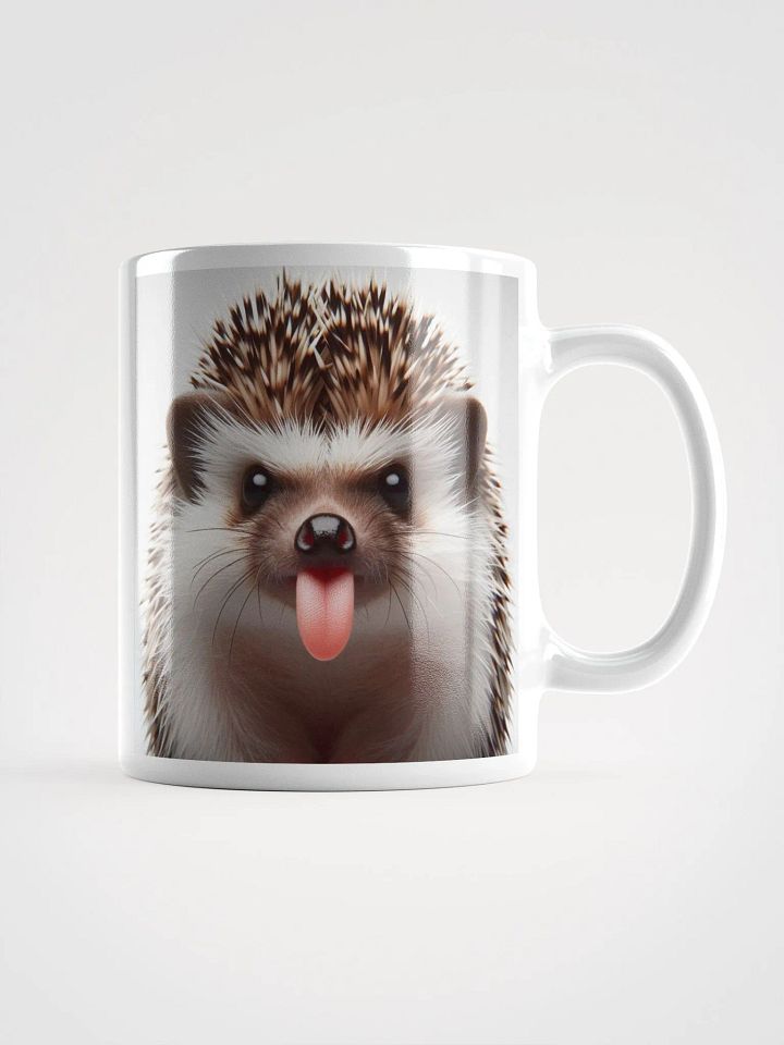 Rude Hedgehog #Humorous Glossy Mug - White product image (1)
