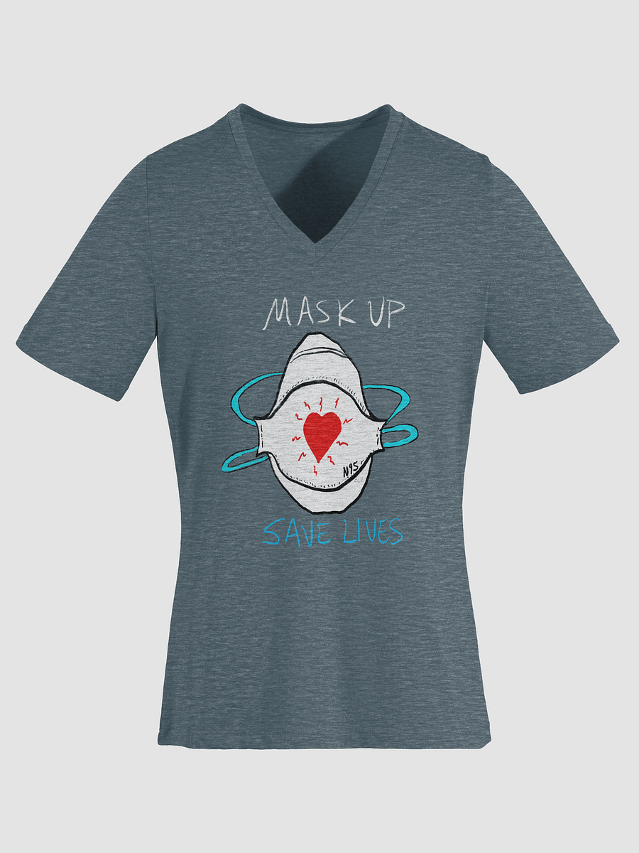 Mask Up Save Lives Relaxed V-Neck Tee product image (11)
