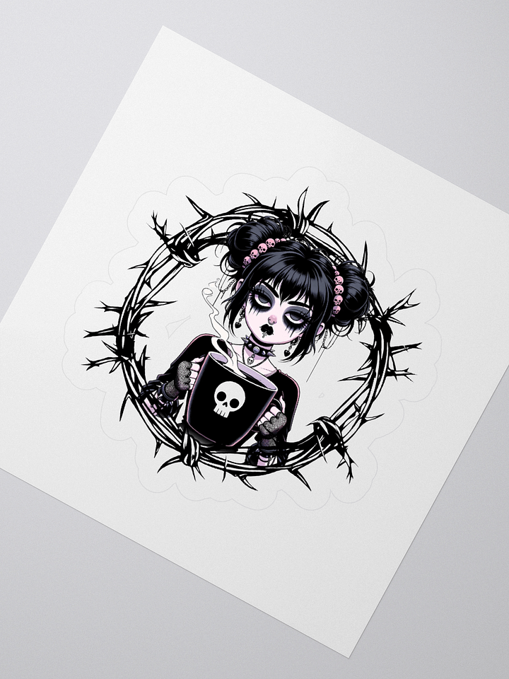Bitter But Sweet Goth Coffee Girl Stickers product image (6)
