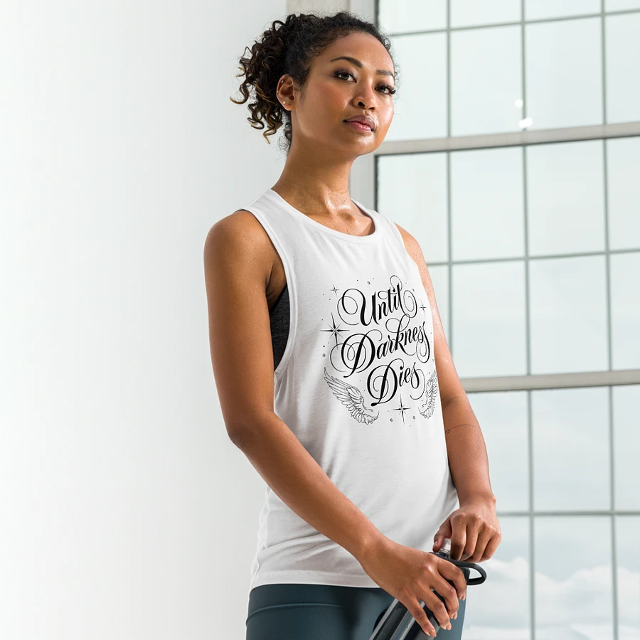 Until Darkness Dies (wings design) Bella+Canvas Women's Flowy Muscle Tank product image (60)