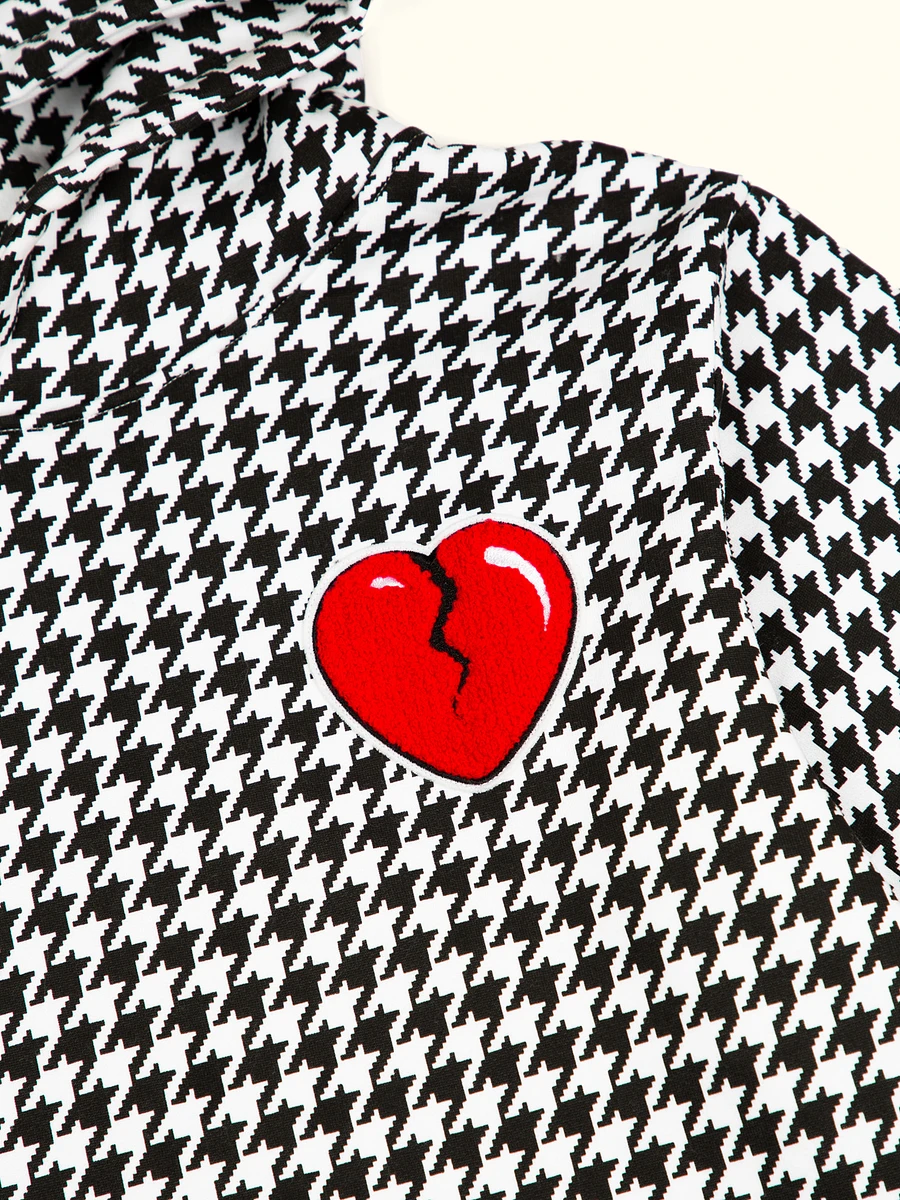 Houndstooth Heart Patch Hoodie product image (13)