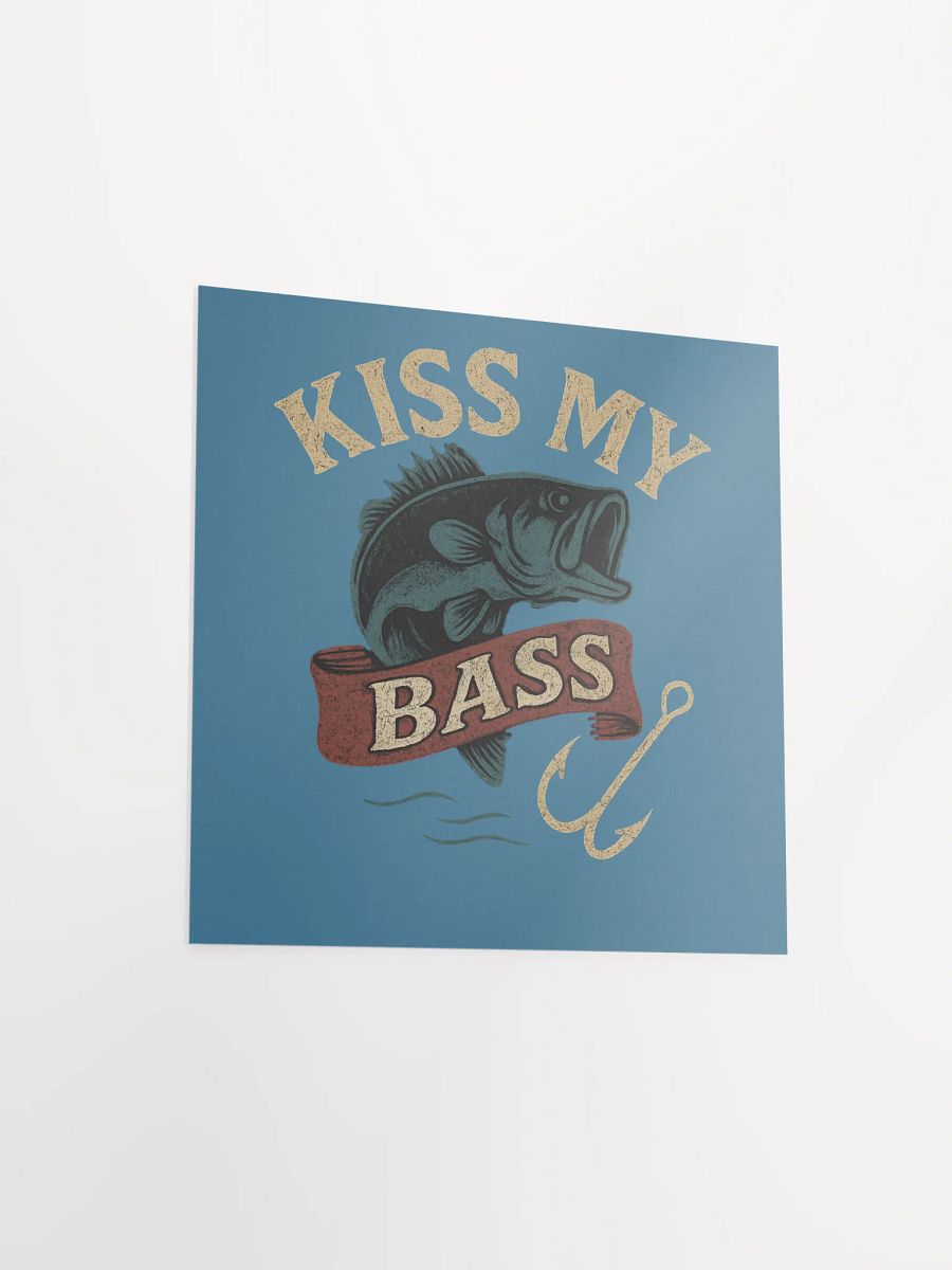 Vintage Kiss My Bass Poster – Funny Retro Fishing Wall Art product image (12)