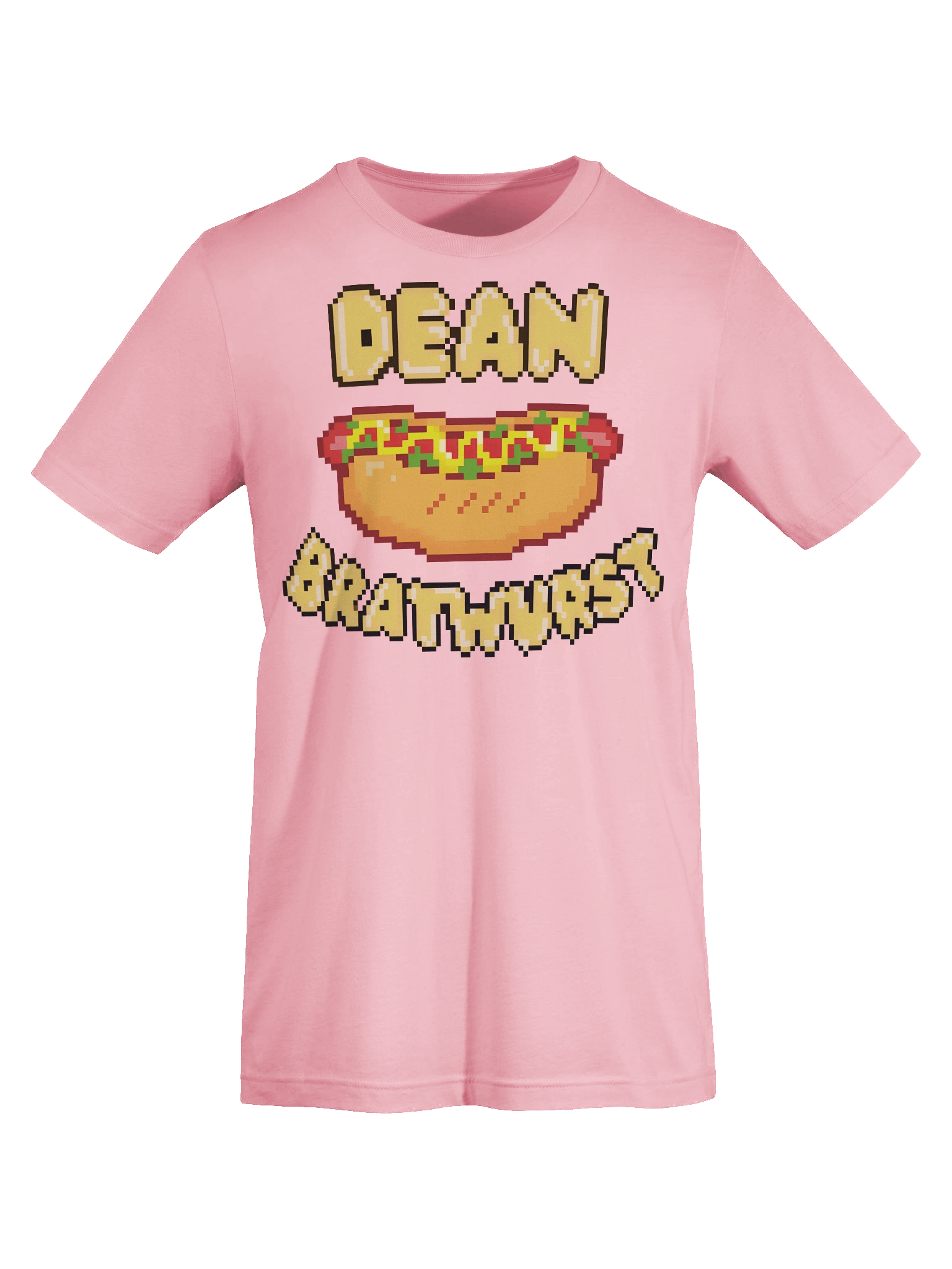 Pixelated Dean Bratwurst Logo T-Shirt (Pink) product image (7)