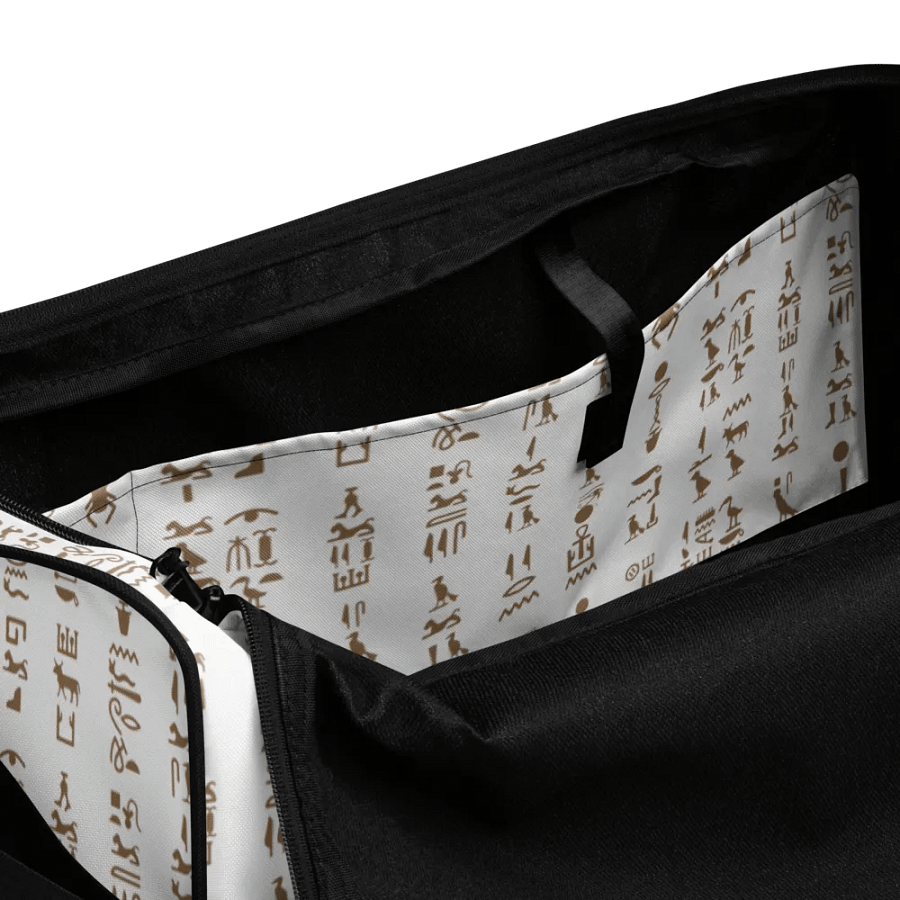 Isis White Hieroglyphs All-Over Duffle product image (6)