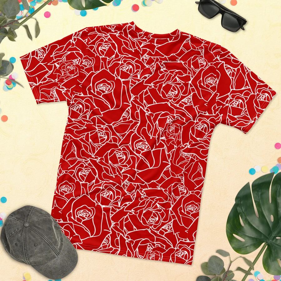 Loads of Roses · red-white crew neck t-shirt product image (26)