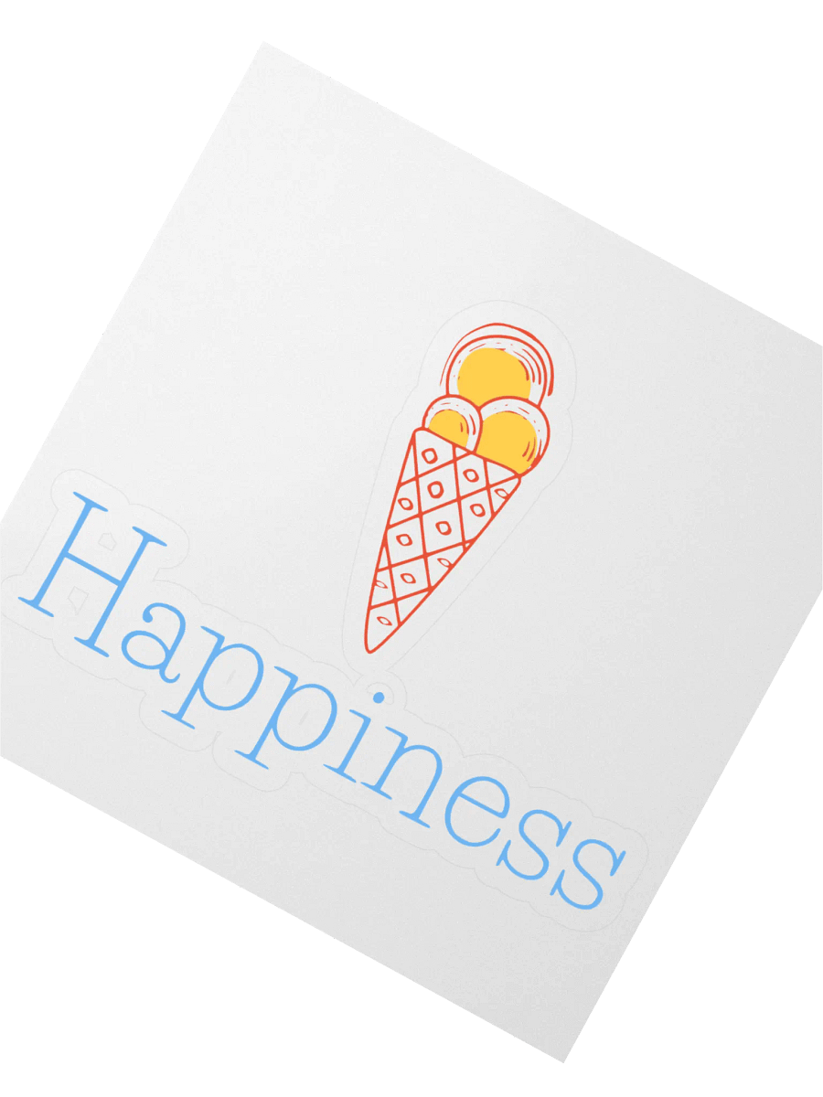Happiness Scoops Kiss Cut Sticker product image (2)