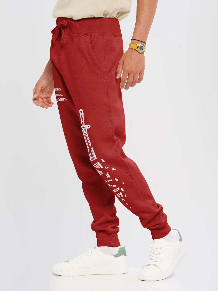 No Weapon Shall Prosper Joggers - Red product image (6)