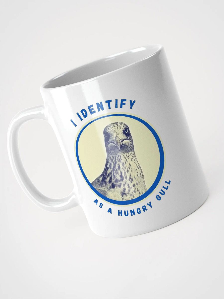 Gavin the Gull - I Identify as a Hungry Gull Glossy White Mug product image (5)