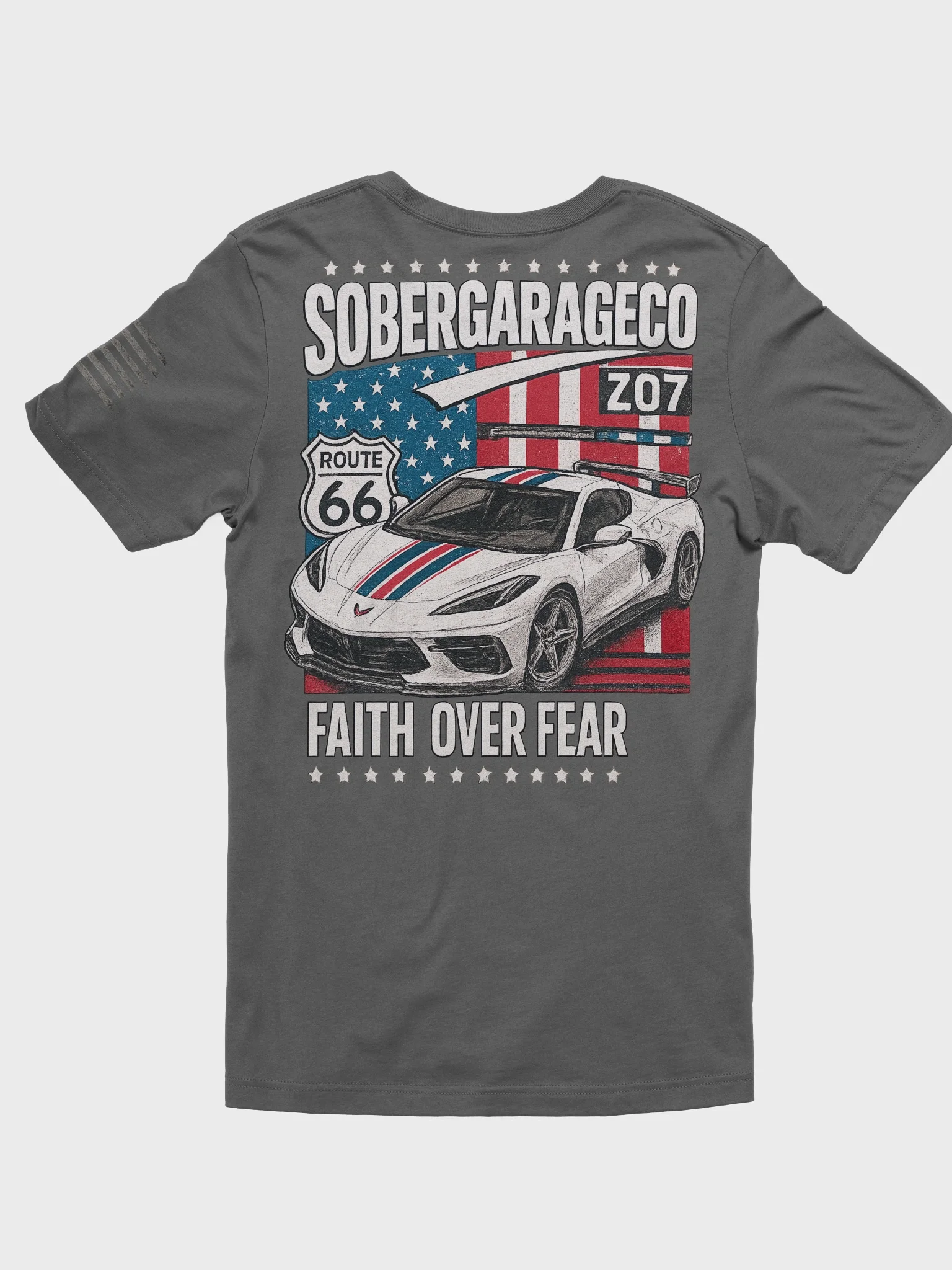 ZO7 C8 Corvette Sober Garage CO Stylized T-Shirt product image (12)
