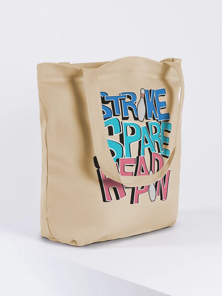Strike Spare Headpin Bowling Tote Bag product image (4)