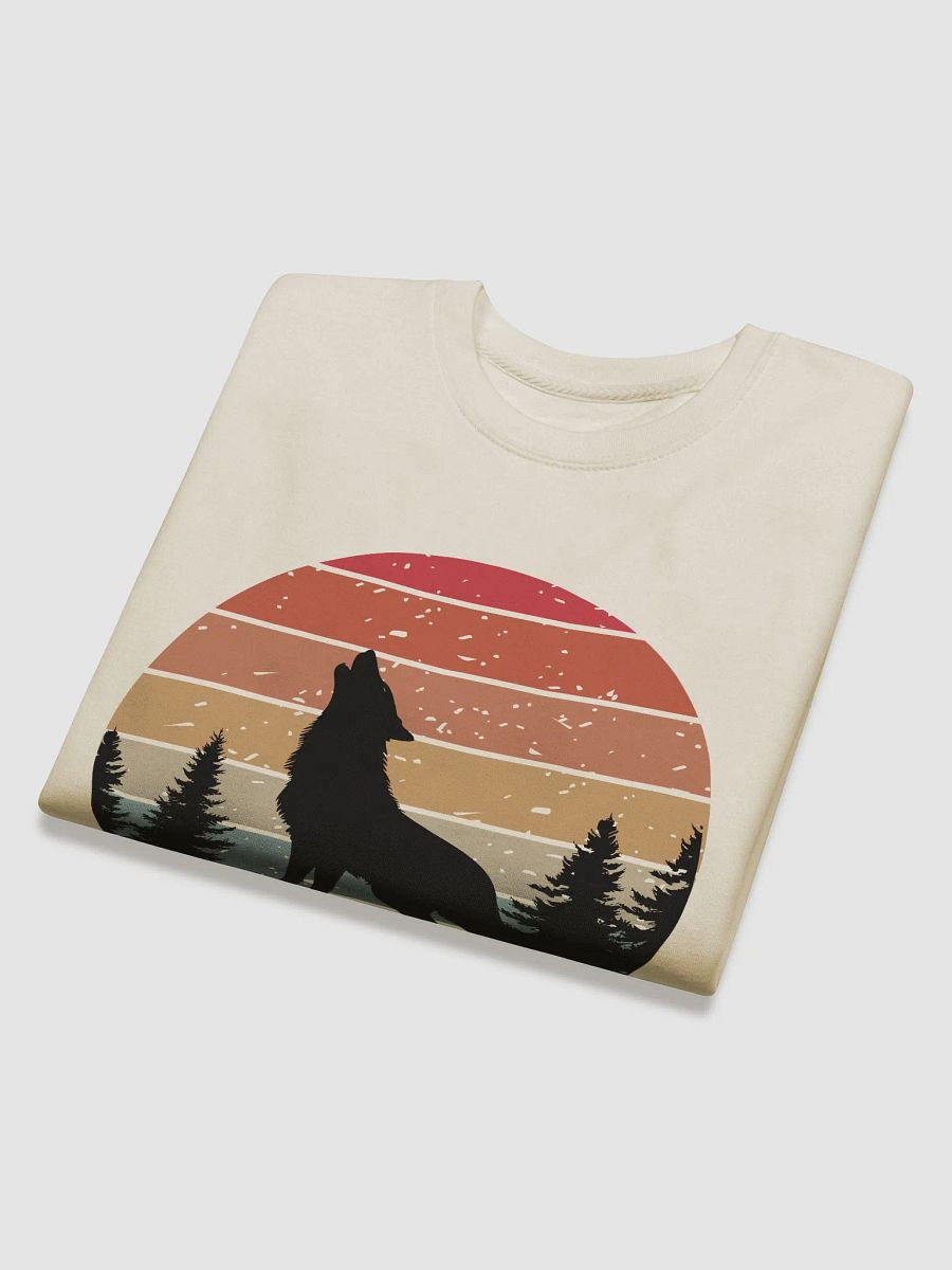 Howling Wolf In The Woods Retro Sunset Sweatshirt product image (36)