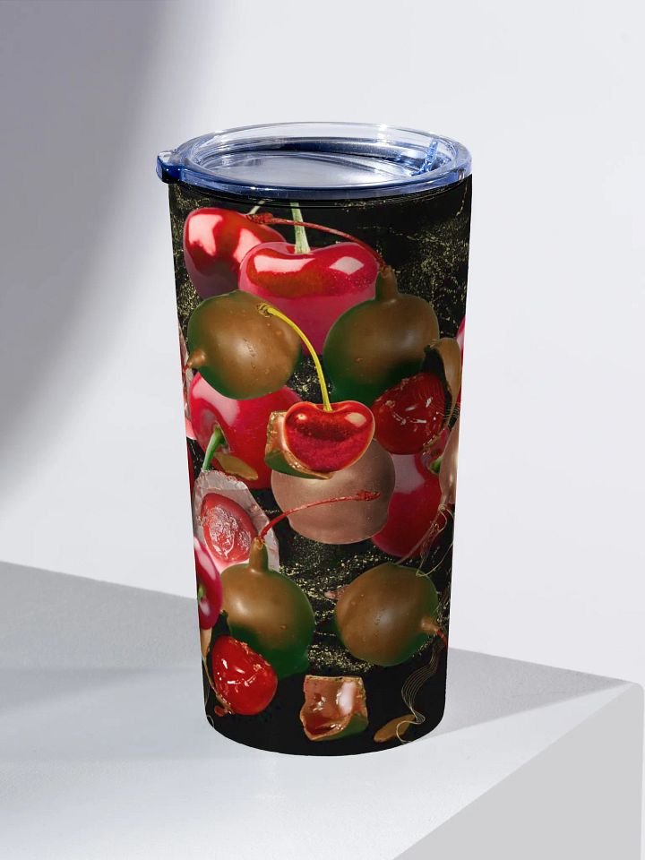 Cherry Delight 20oz Stainless Steel Tumbler gift for fun trendy ladies friends colleagues moms daughters product image (2)