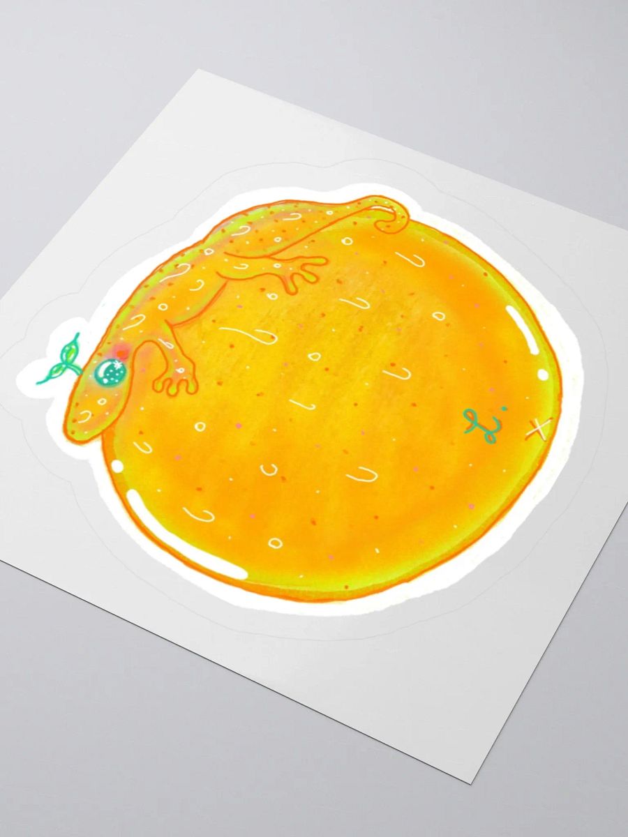 Whimsical Orange Gecko Kiss Cut Stickers product image (5)