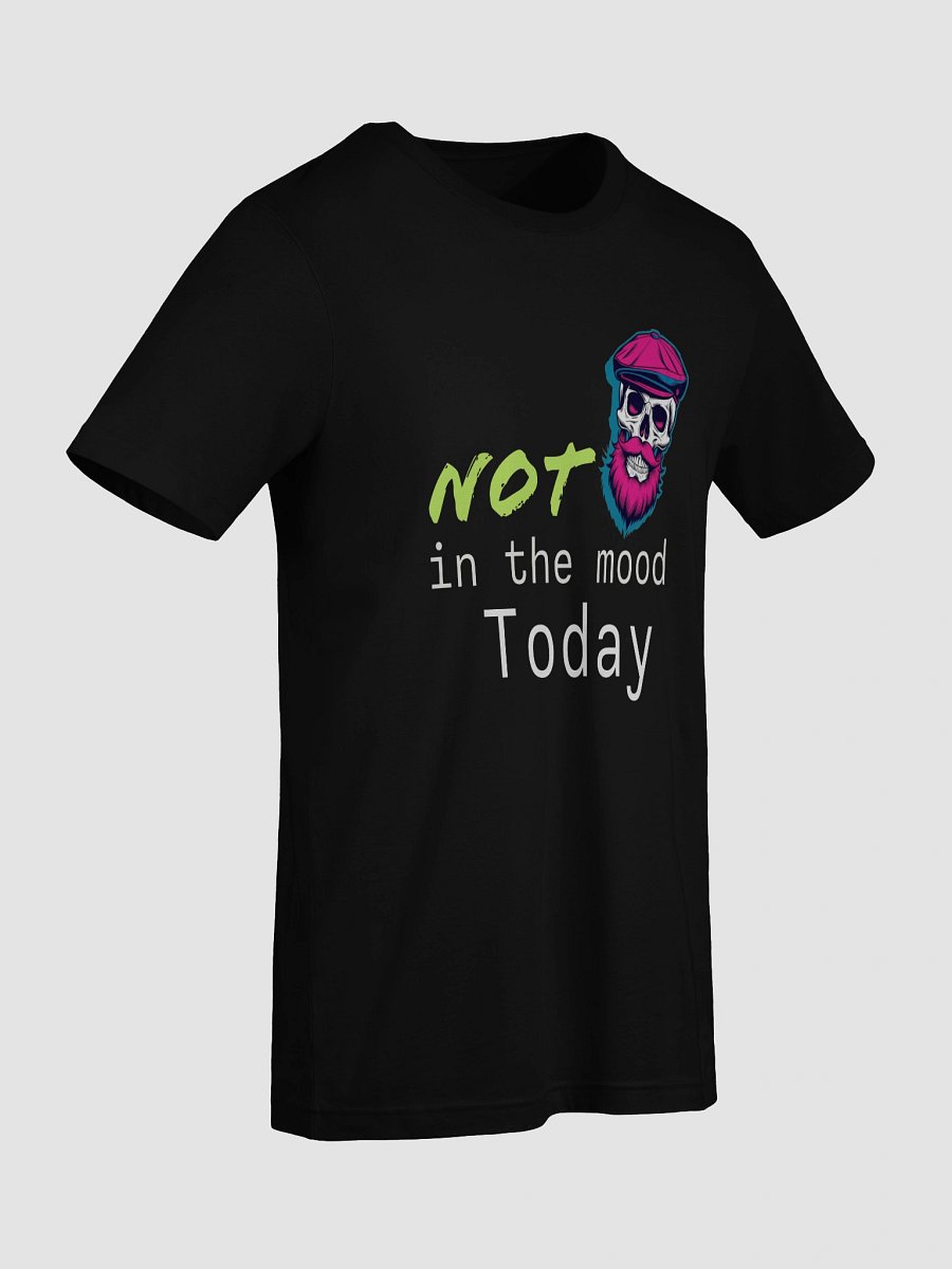 Skull with Pink Beard Not in the Mood T-Shirt product image (60)