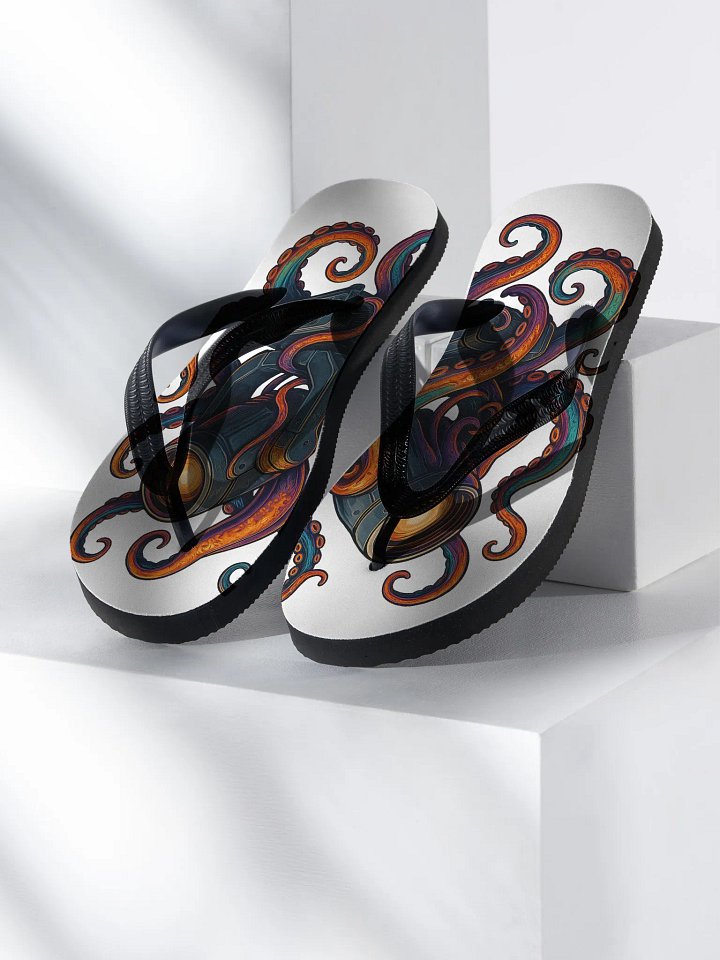 Theatrically Jerry: "Moving Head Tentacles" Flip Flops product image (2)