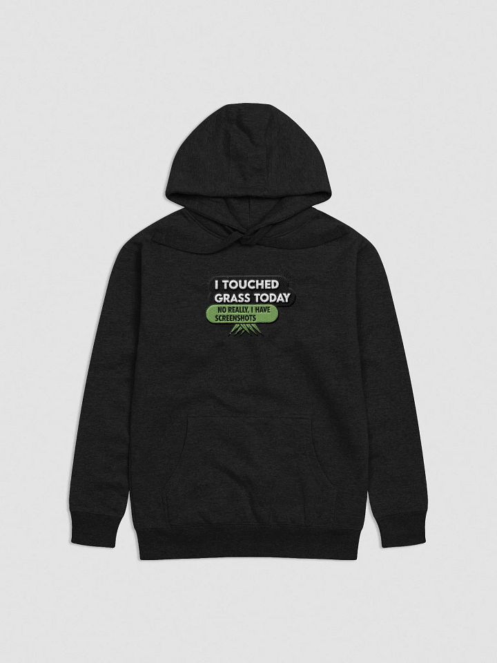"I Touched Grass Today" Premium Embroidered Unisex Hoodie product image (1)