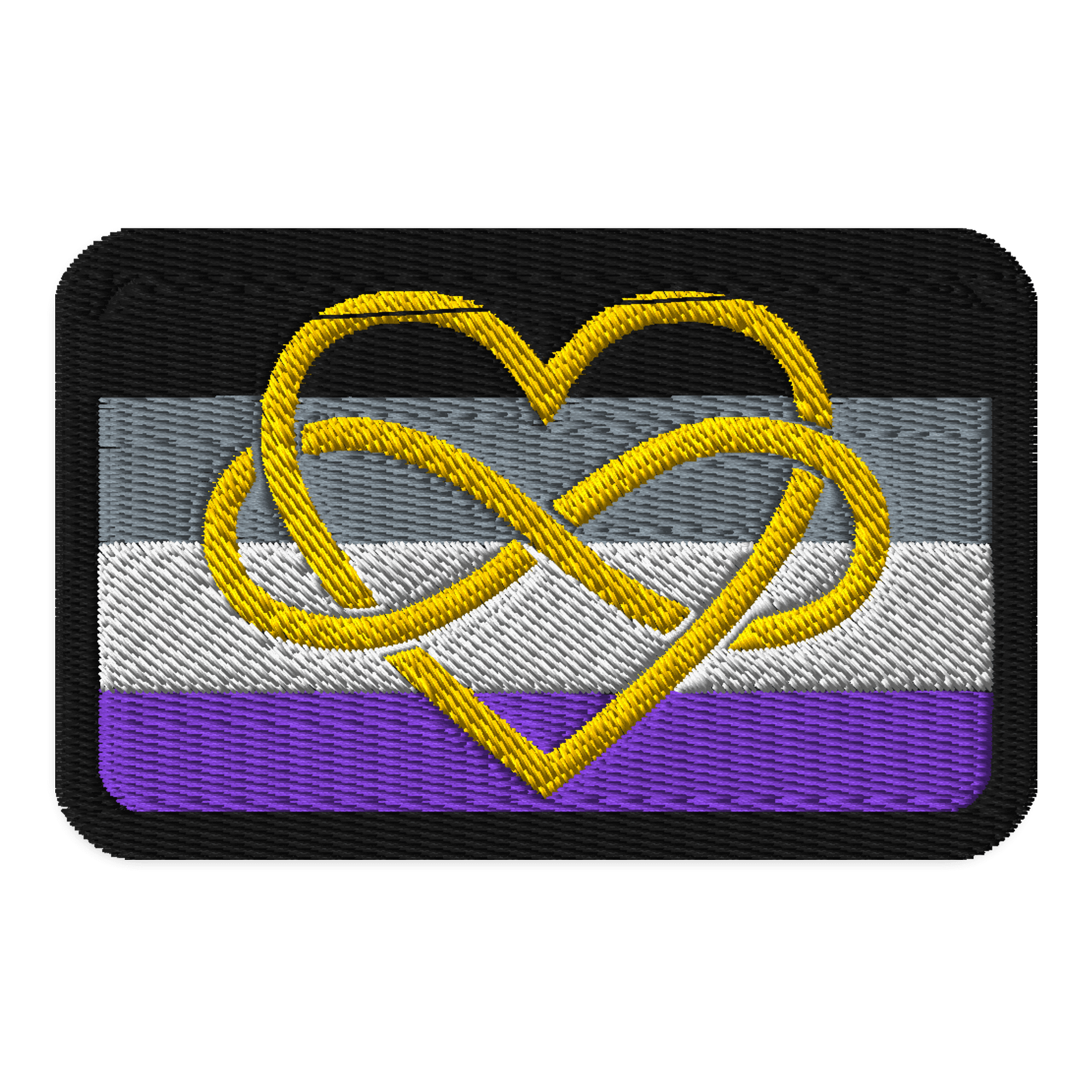 Asexual Poly Infinity Heart Patch - Rectangle product image (1)
