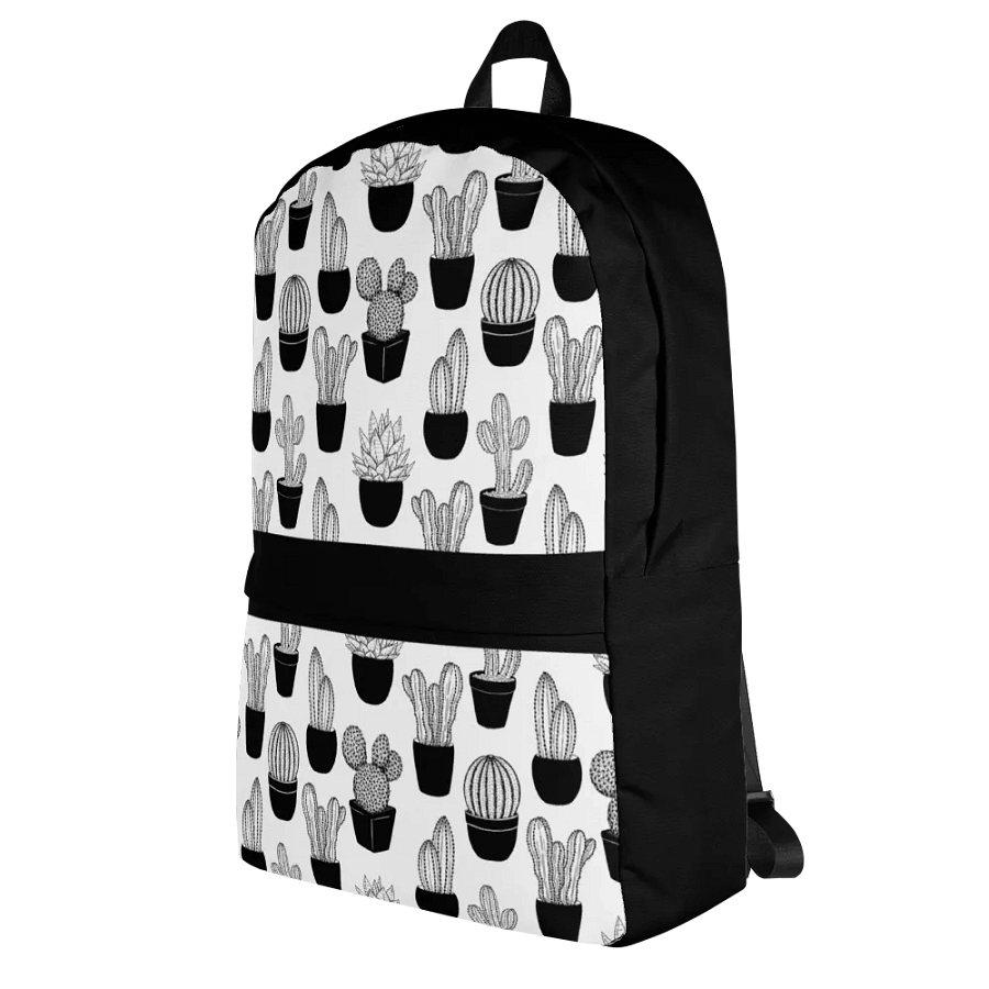 Line Art Cacti Pattern All-Over Print Backpack product image (5)