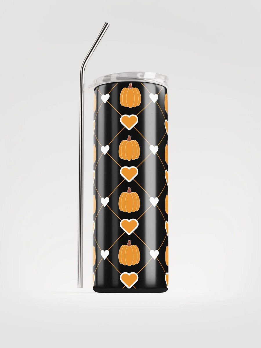 Pumpkin & Heart Fall Tumbler | Cute Halloween Drinkware