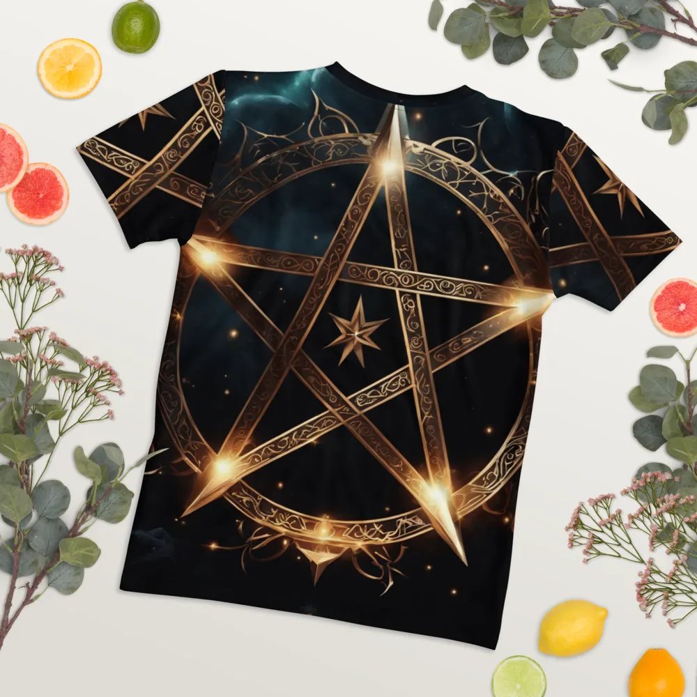 Black and Gold Star Symbology TShirt - all over print product image (5)
