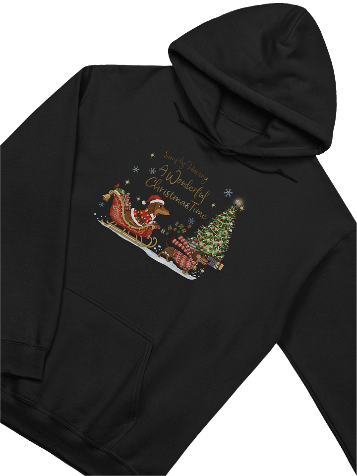 Simply Having a Wonderful Christmastime Dachshund Hoodie – Festive Holiday Doxie product image (2)