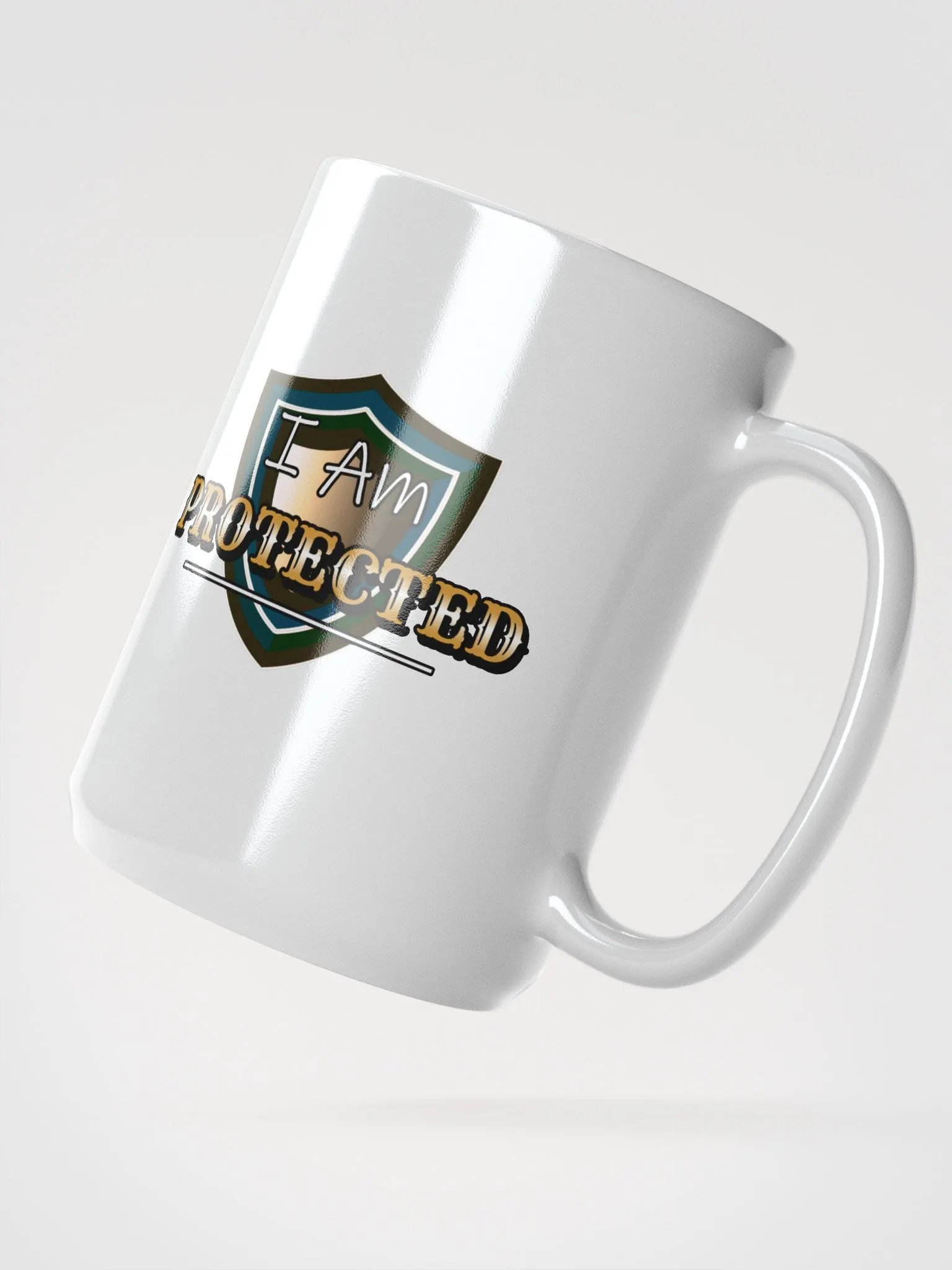 YesYes Protected!! White Glossy Mug product image (2)