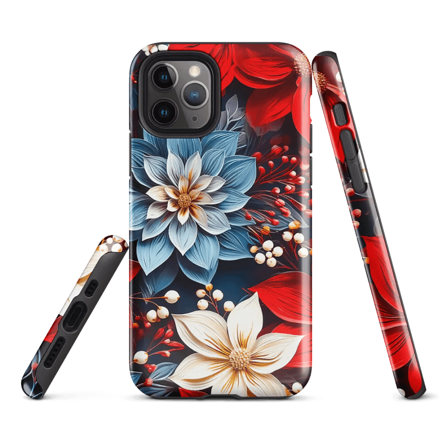 Christmas Floral Delight Poinsettias iPhone Case product image (2)