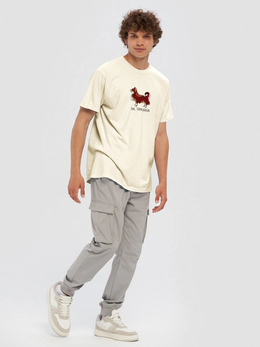 Oh, Chihuahua T-Shirt(Embroidered) of a Longhaired Chihuahua(Red Tricolor) product image (39)