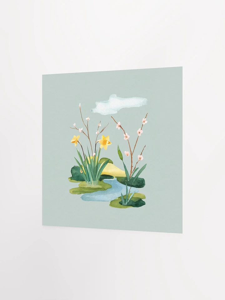 Gentle Floral Waterside Watercolor - Poster product image (2)