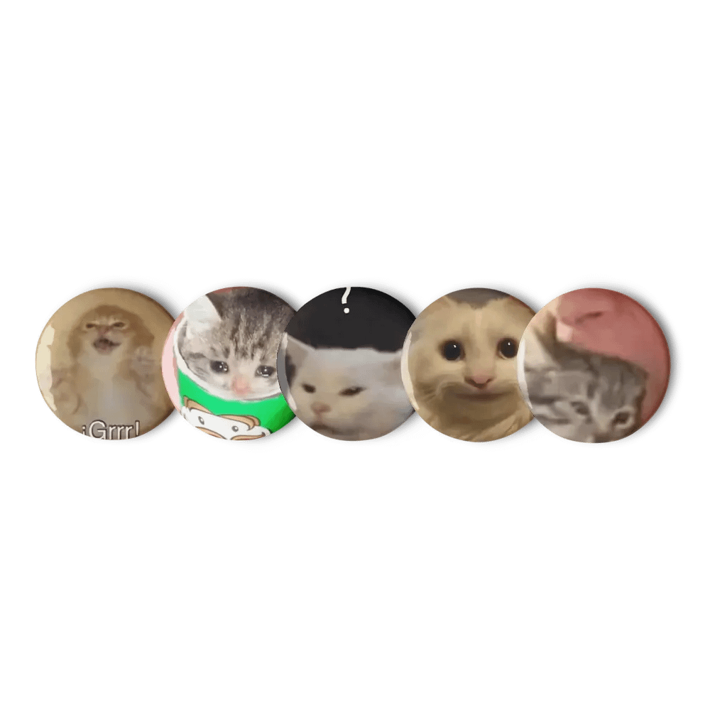 Set of Pin Buttons: Meme Cats 16 product image (9)