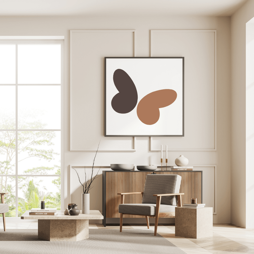 Abstract Brown-winged Butterfly Printable Wall Art product image (4)