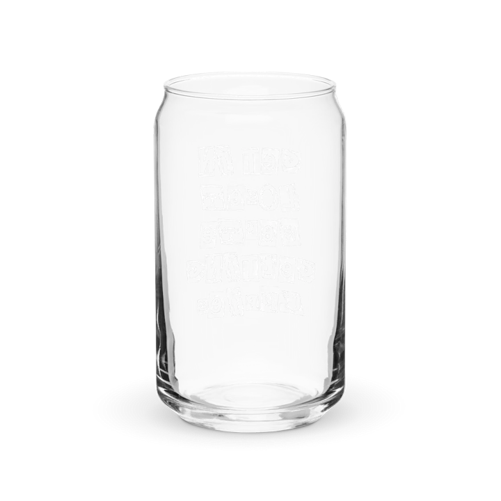 Get In Loser || 16 oz Can Shaped Glass || White Font product image (2)