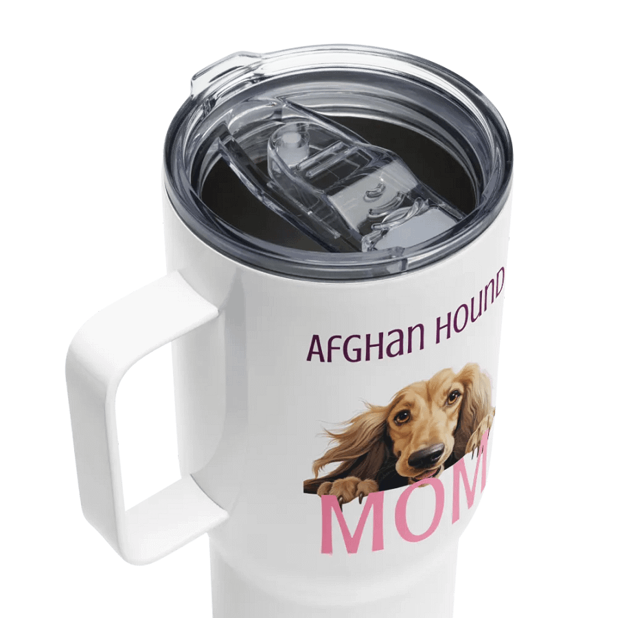 Afghan Hound Pup Mom Love Travel Mug product image (4)
