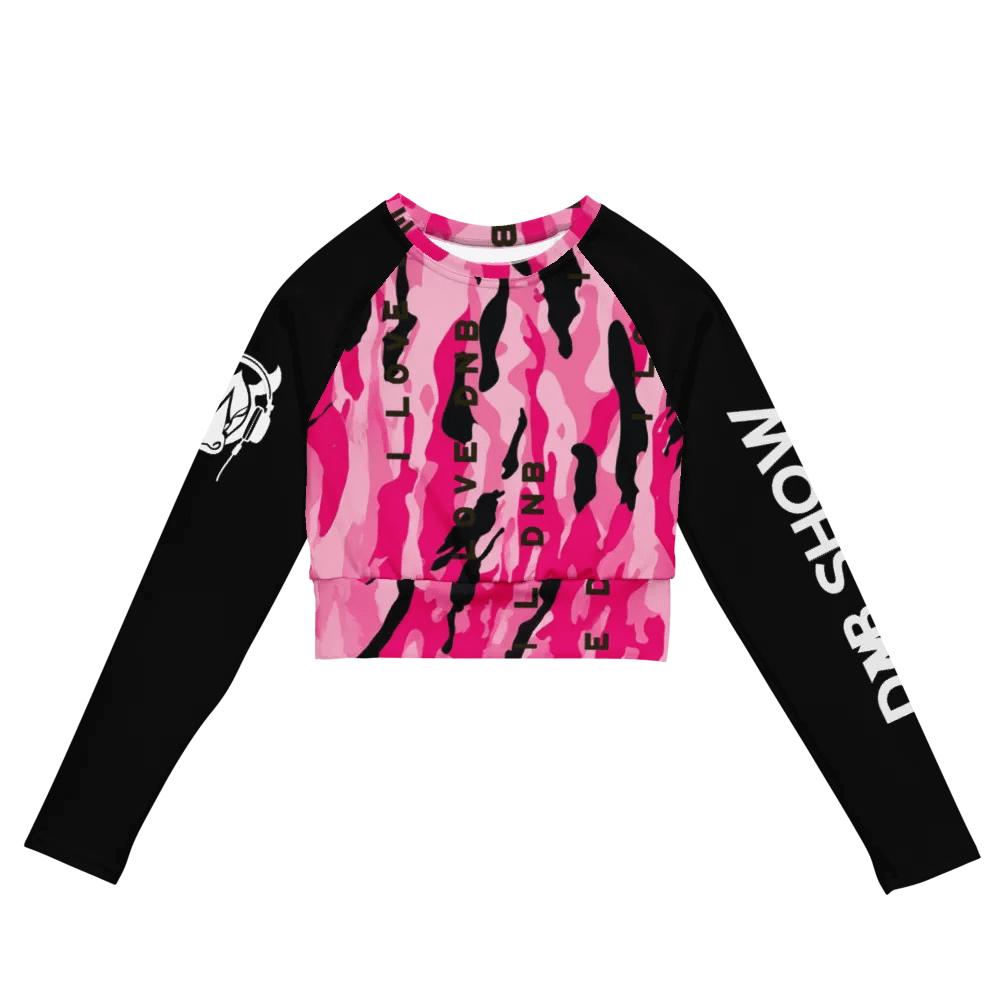 'I LOVE DNB' Pink Camo Crop Top product image (5)