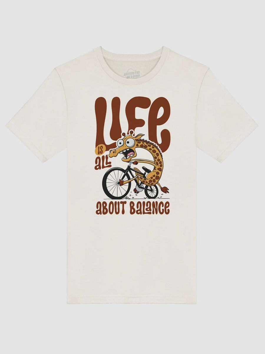 Life is all about balance Funny giraffe Cycling T-Shirt – Bike Cyclist Humor Tee product image (5)