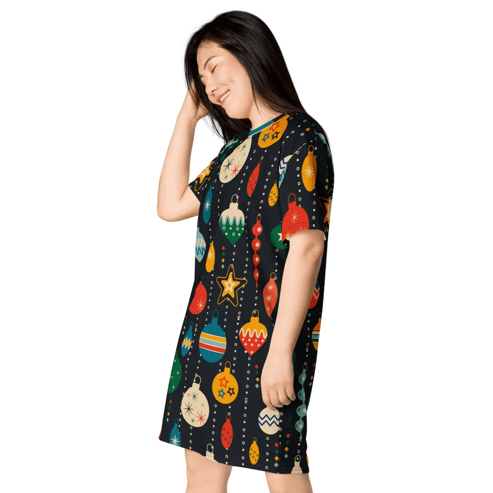 Christmas Ornaments T-Shirt Dress product image (4)