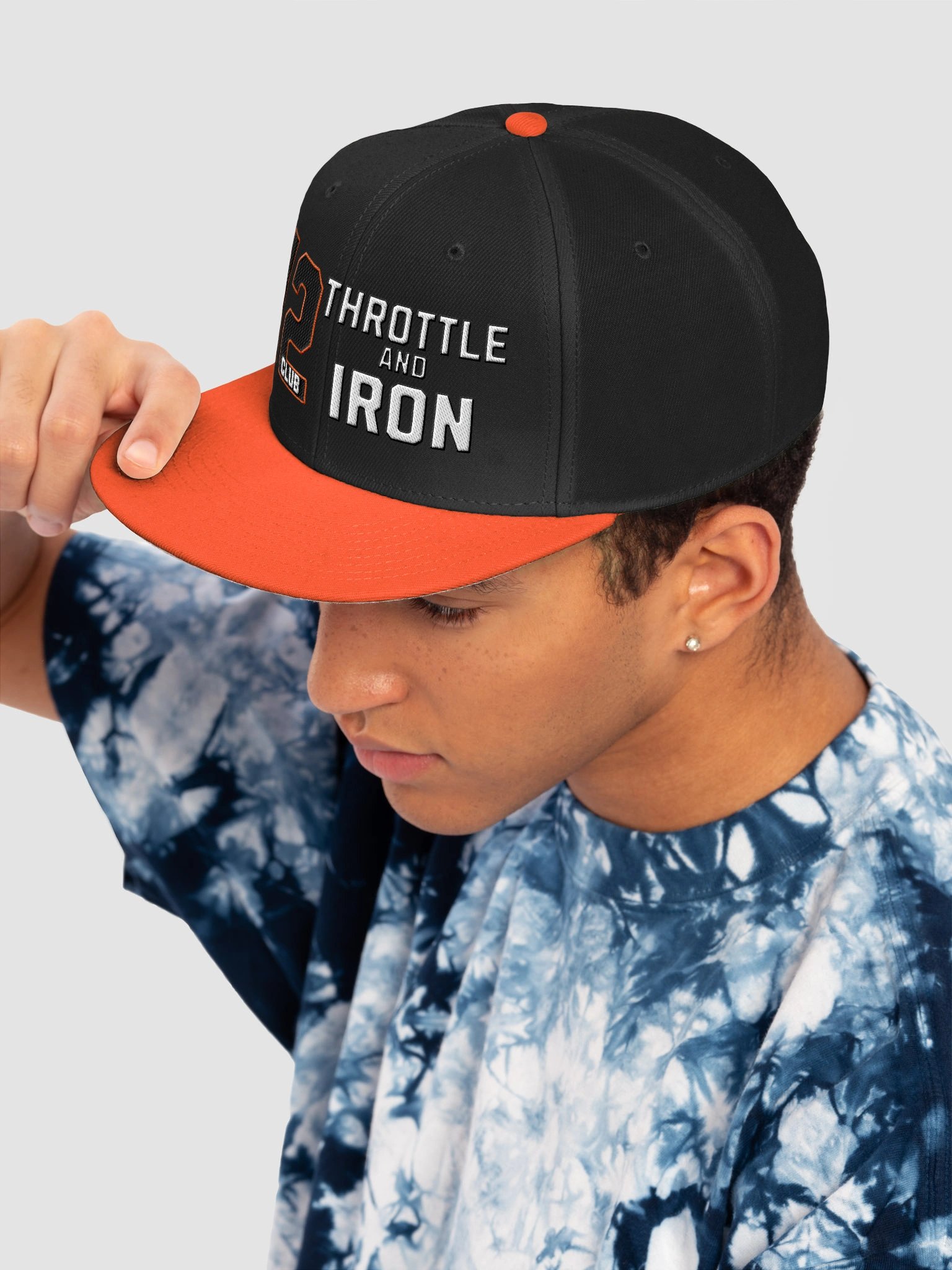 112 Club Throttle & Iron Snapback Hat — Orange Outline Edition product image (51)