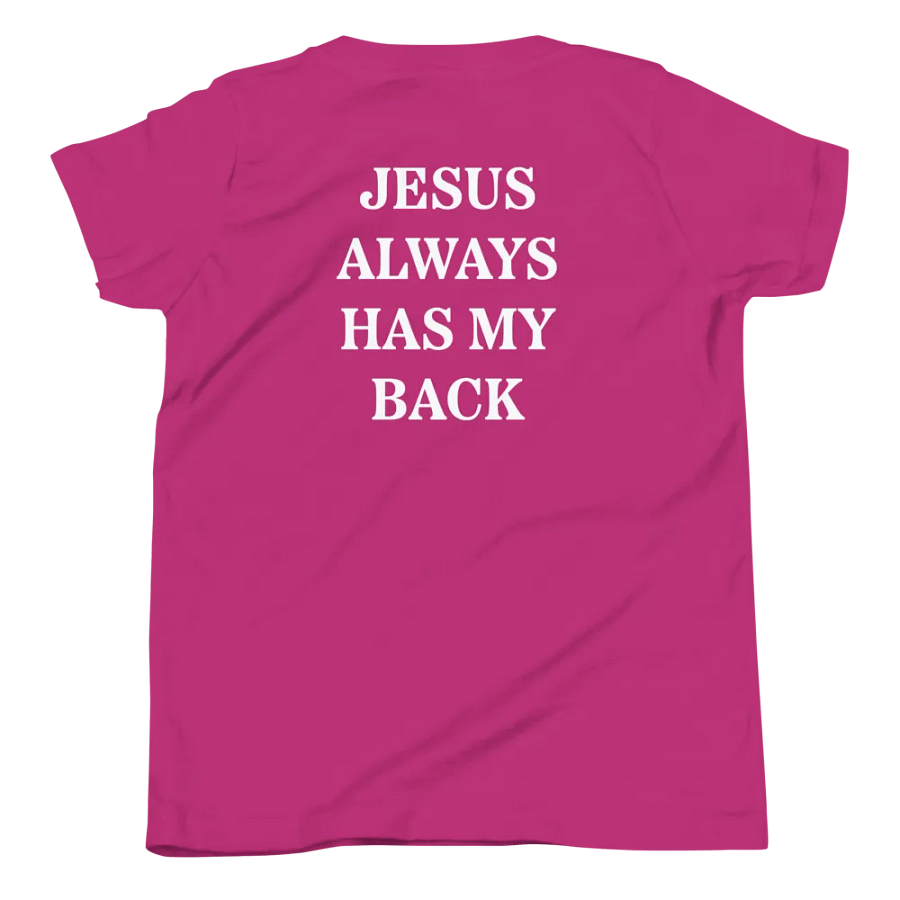 Jesus Always Has My Back | Shirt Kids | White Print product image (63)